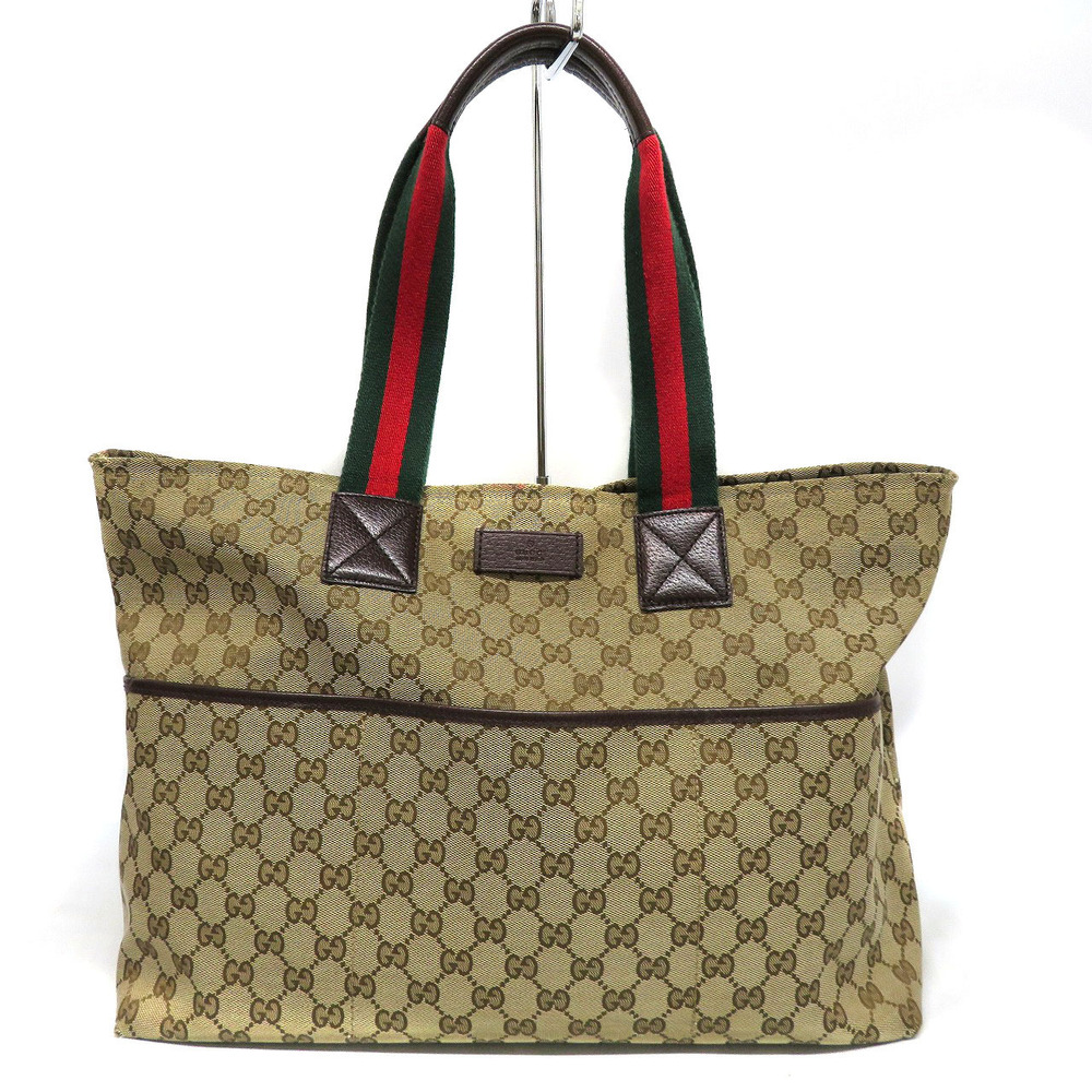 Gucci GG Canvas Sherry Line Tote Bag